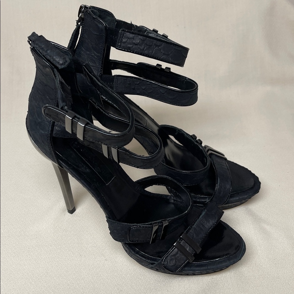 BCBGMaxAzria Black Strappy High Heels